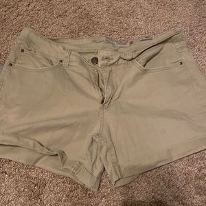 Faded Glory Khaki jean shorts. Size 12